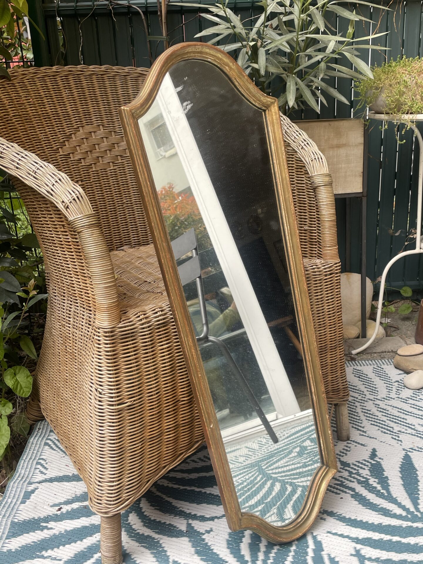 miroir vertical doré – Image 5