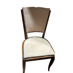 6 chaises tissu crème