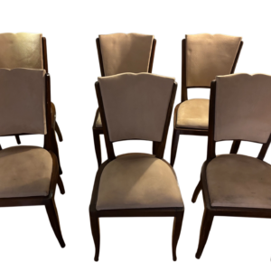 6 chaises tissu crème