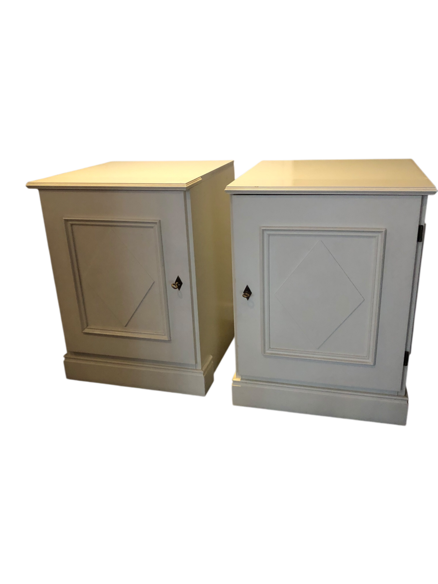 Paire de tables de chevet blanc