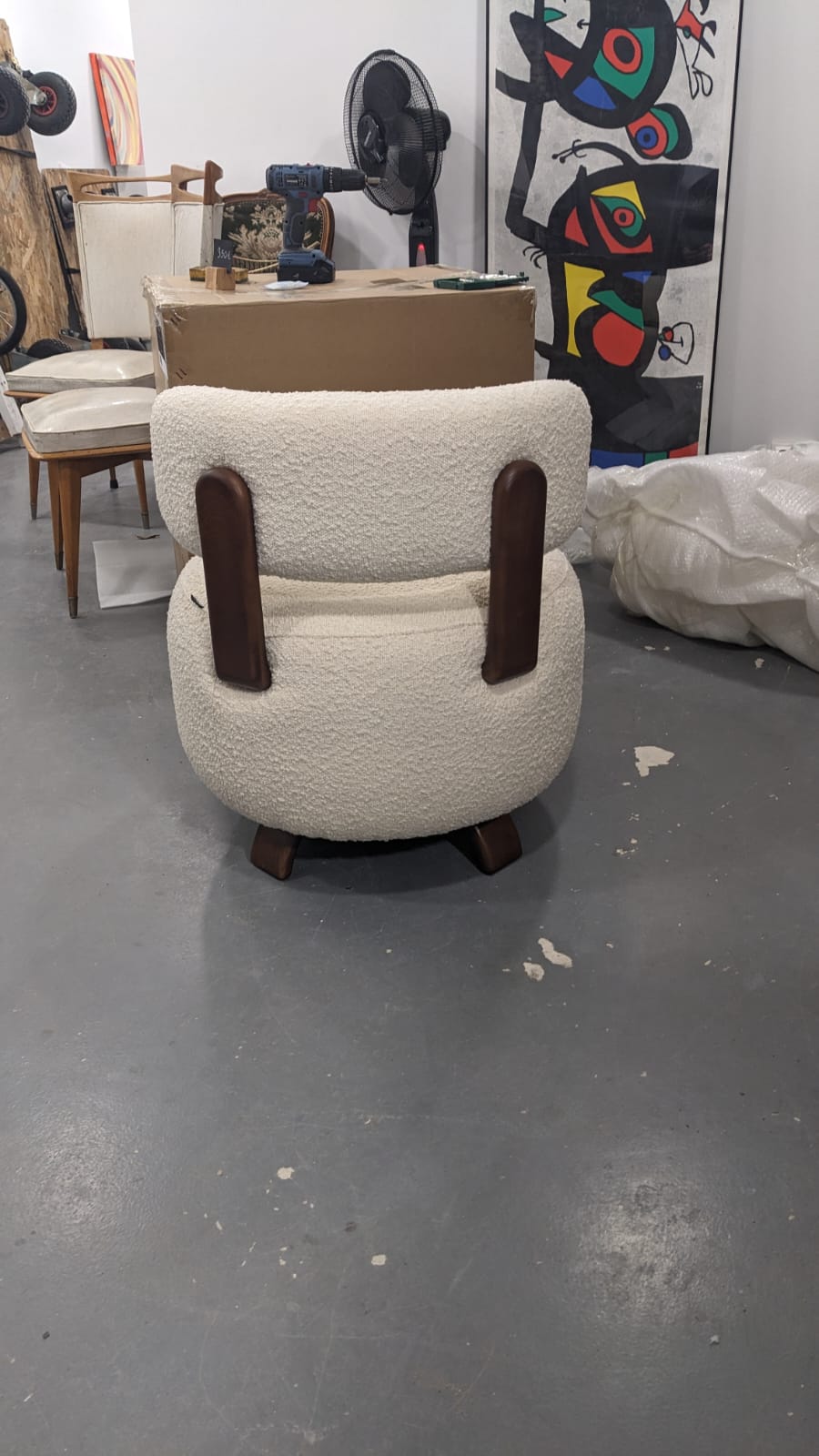 Fauteuil PLATON NV GALLERY écru bouclé – Image 6