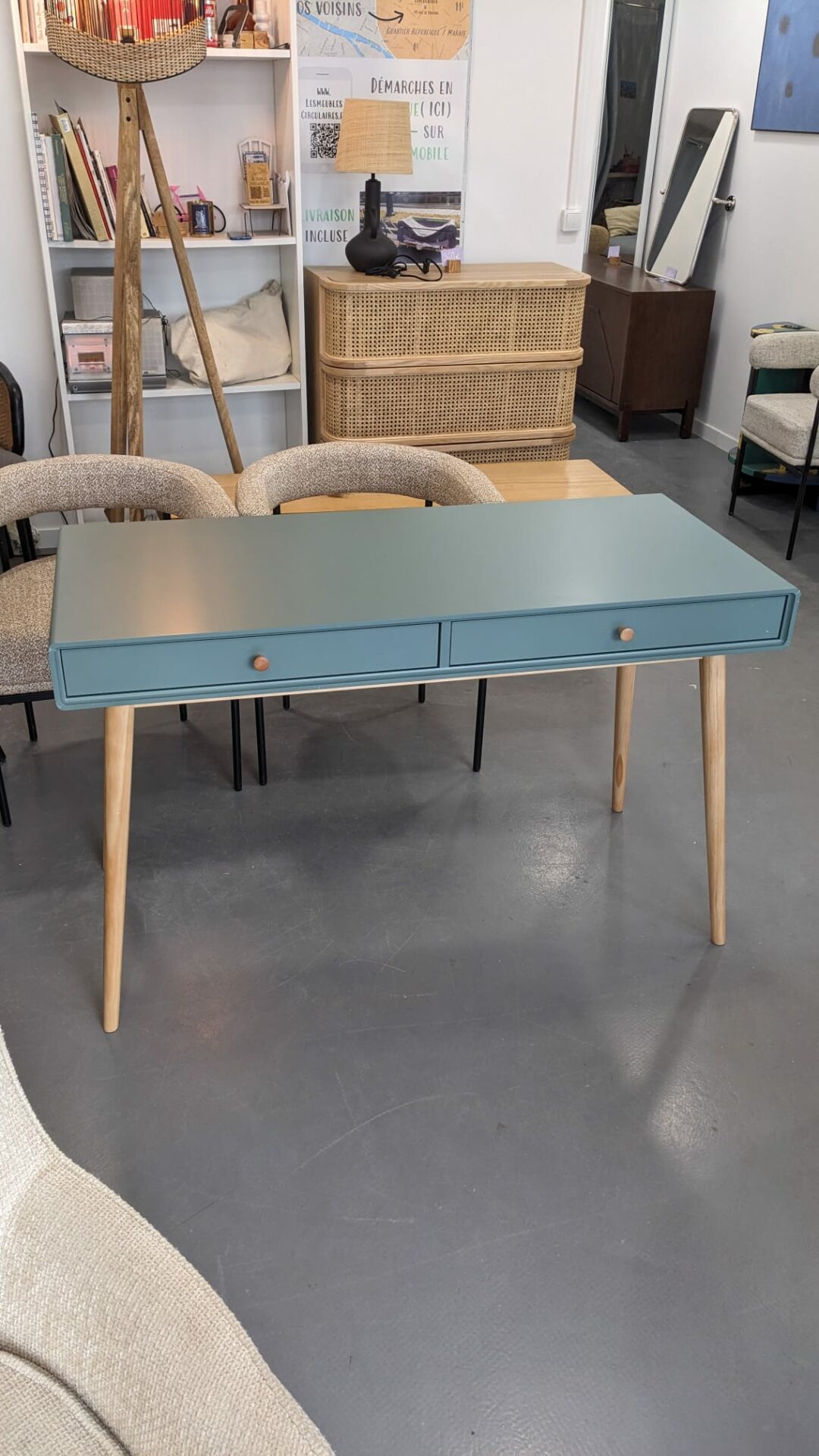 Bureau 2 tiroirs JIMI – Image 3