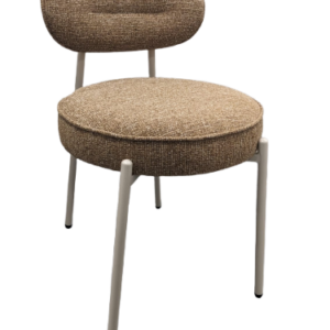 Chaise MILO, Jaune moucheté & fer noir