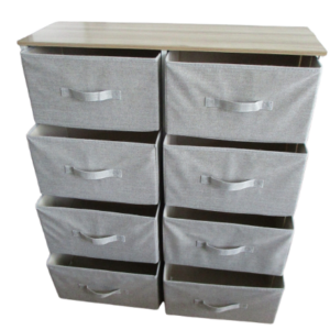 Commode à 8 Tiroirs en Tissu
