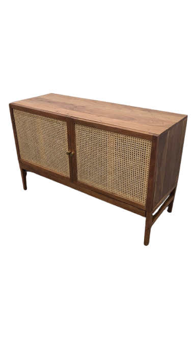 Buffet en acacia massif et cannage LEONTINE
