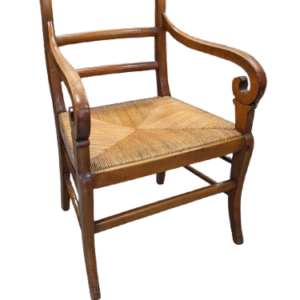 Fauteuil de lecture paillé