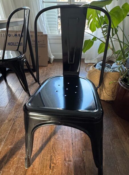 Table à manger + 4 chaises style industriel – Image 4