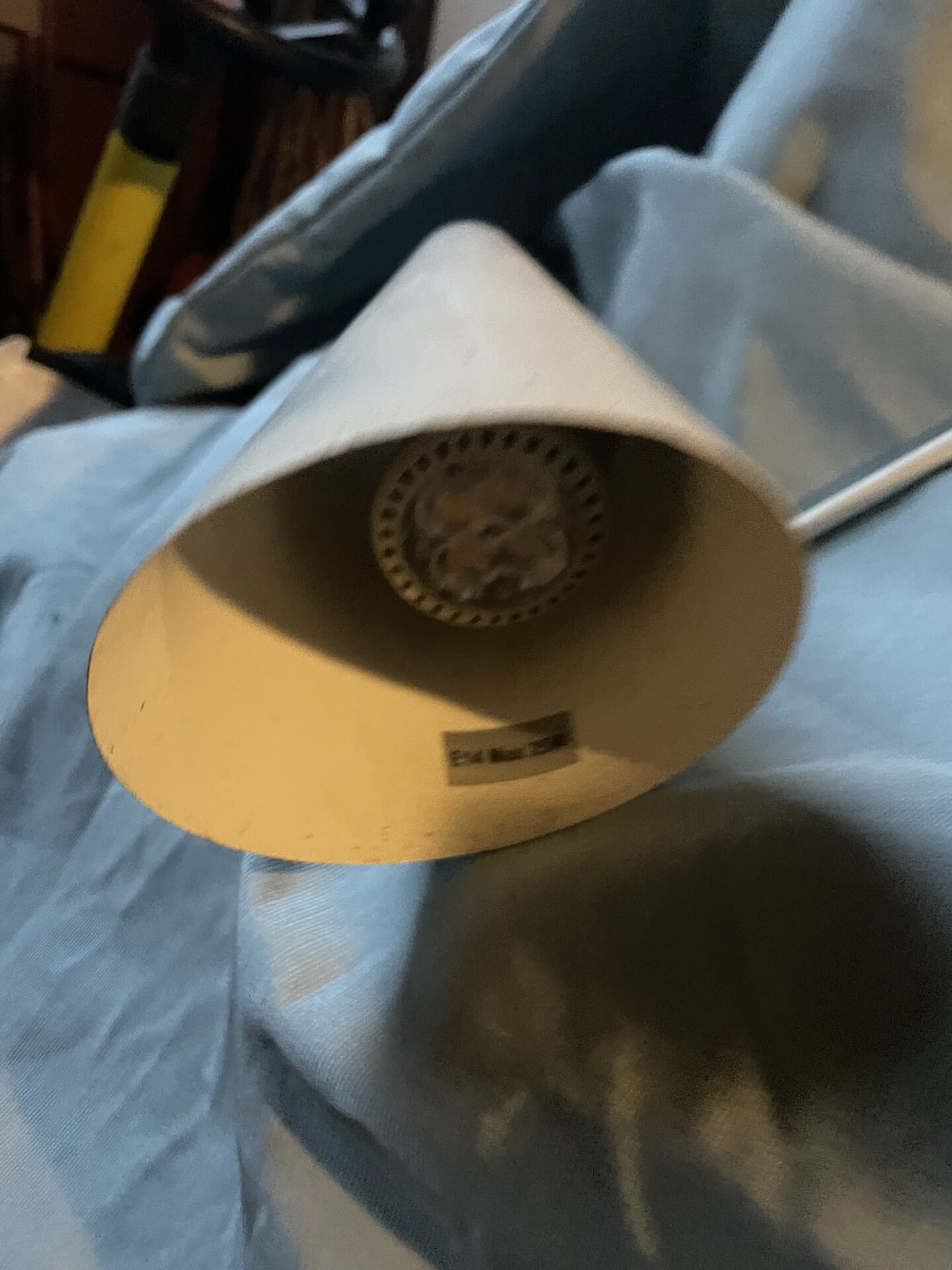 Plafonnier vintage 6 bras orientables en metal blanc – Image 10