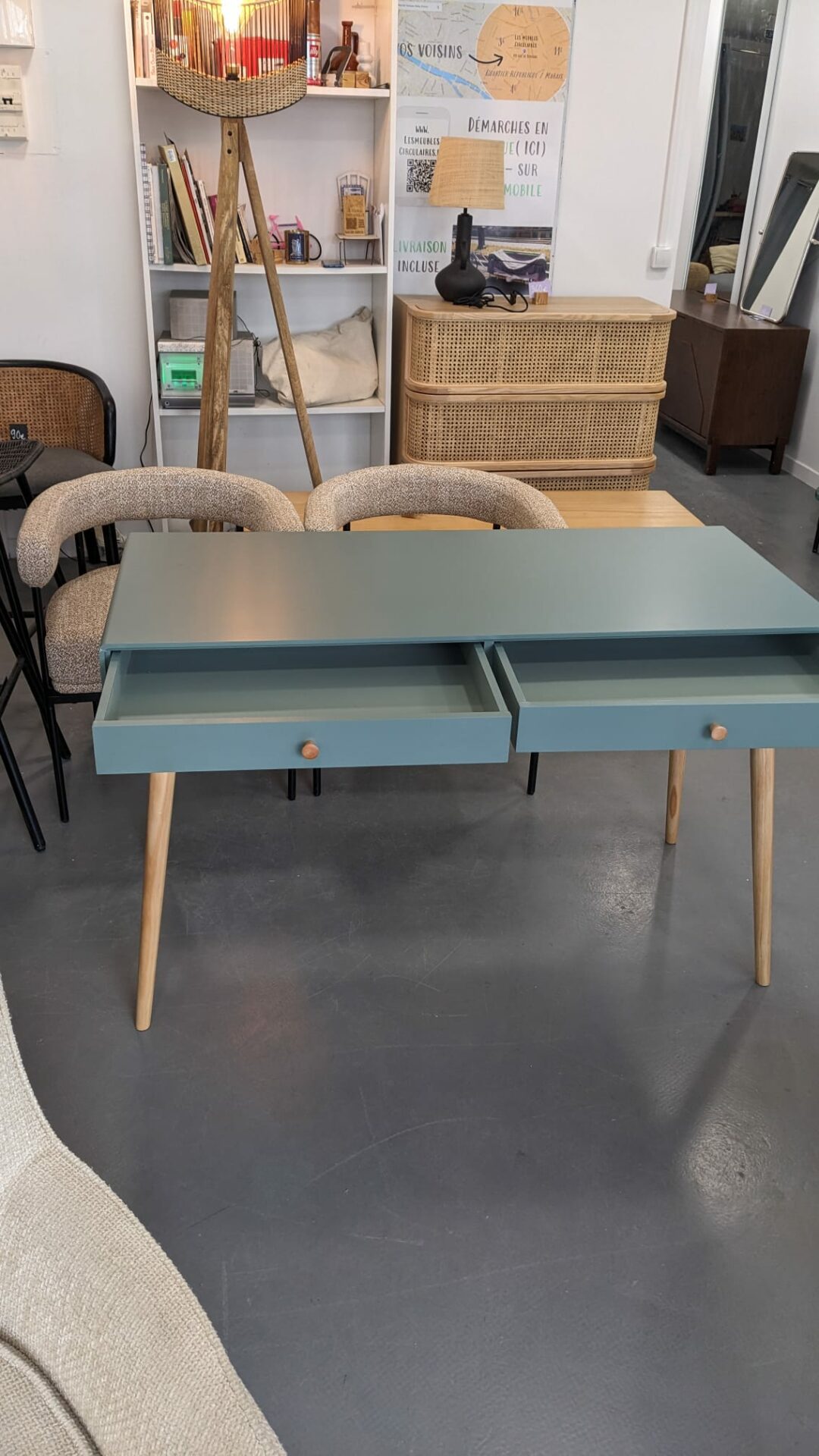 Bureau 2 tiroirs JIMI – Image 4