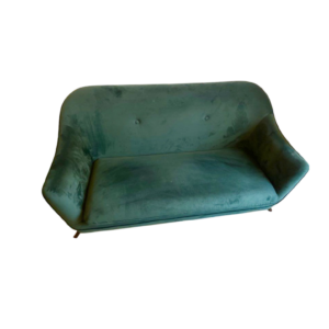 Canapé velours vert sapin
