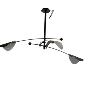 Plafonnier 3 bras orientables en metal noir AMPM