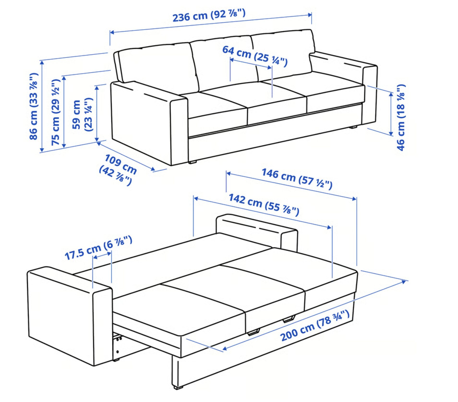Canapé-lit BÅRSLÖV IKEA – Image 4