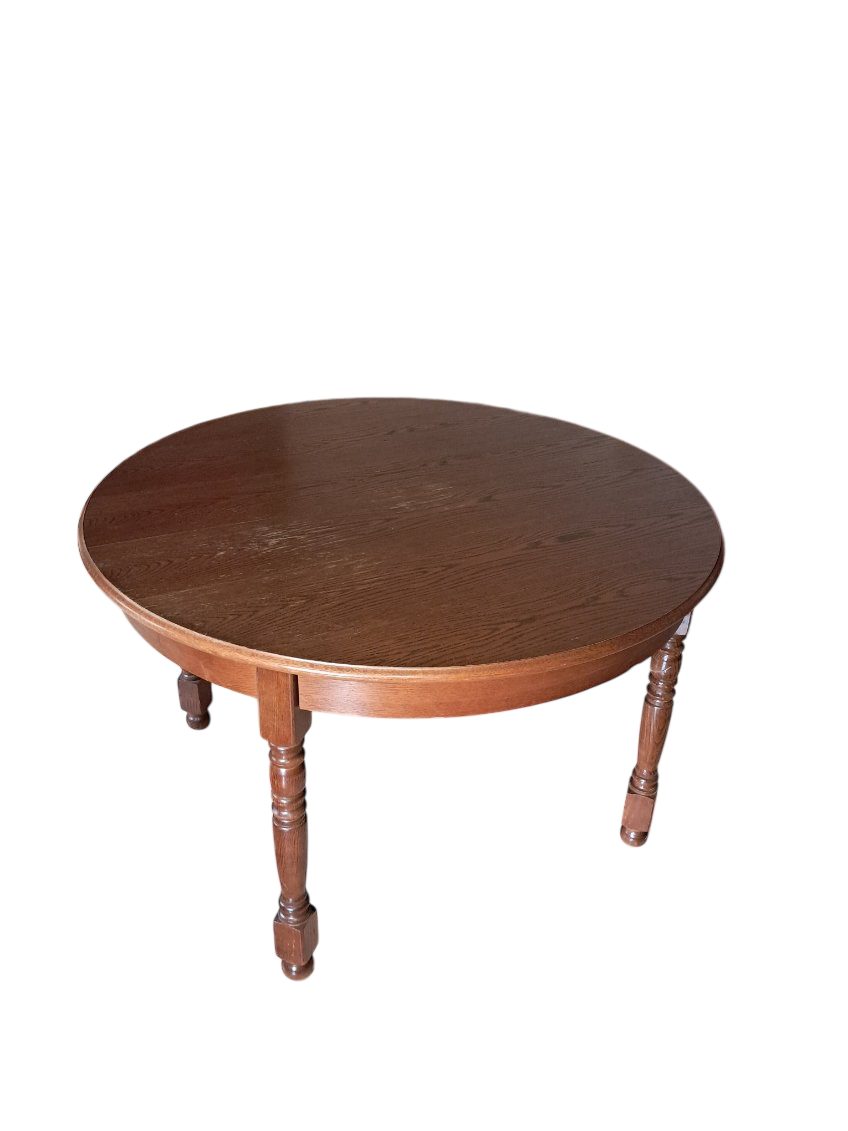 Table de salle à manger ronde avec rallonge intégrée (papillon)