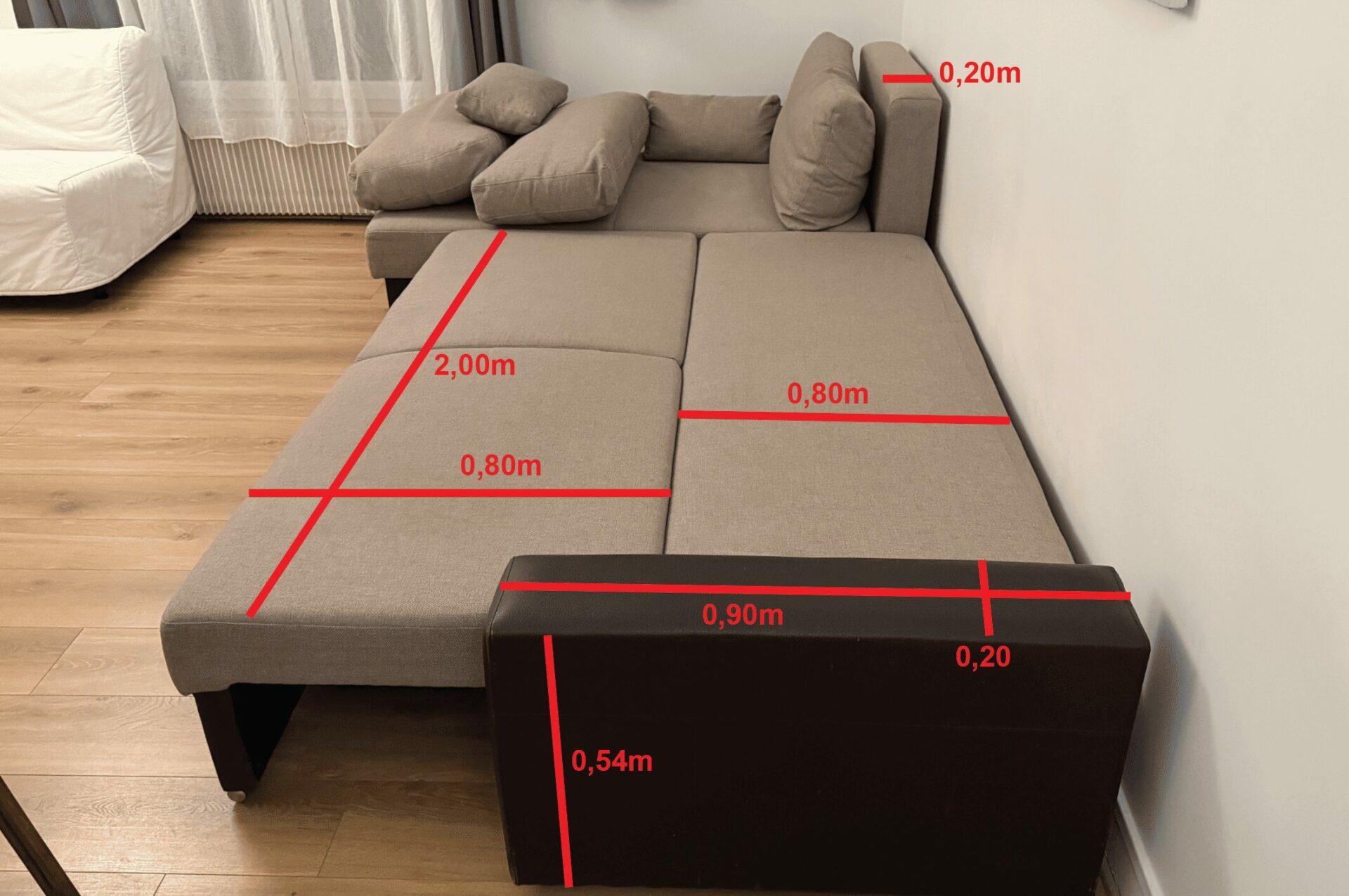 Canapé d'angle convertible – Image 3