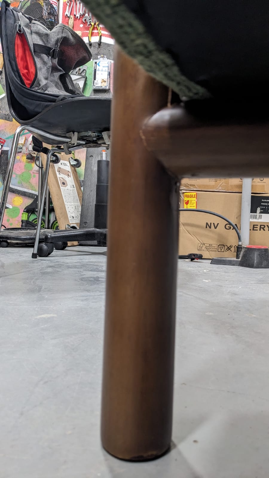 Fauteuil CAROL bois de frêne et tweed vert – Image 6