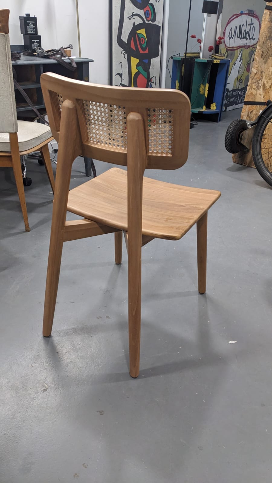 Chaise en teck massif et cannage SIXTINE – Image 5