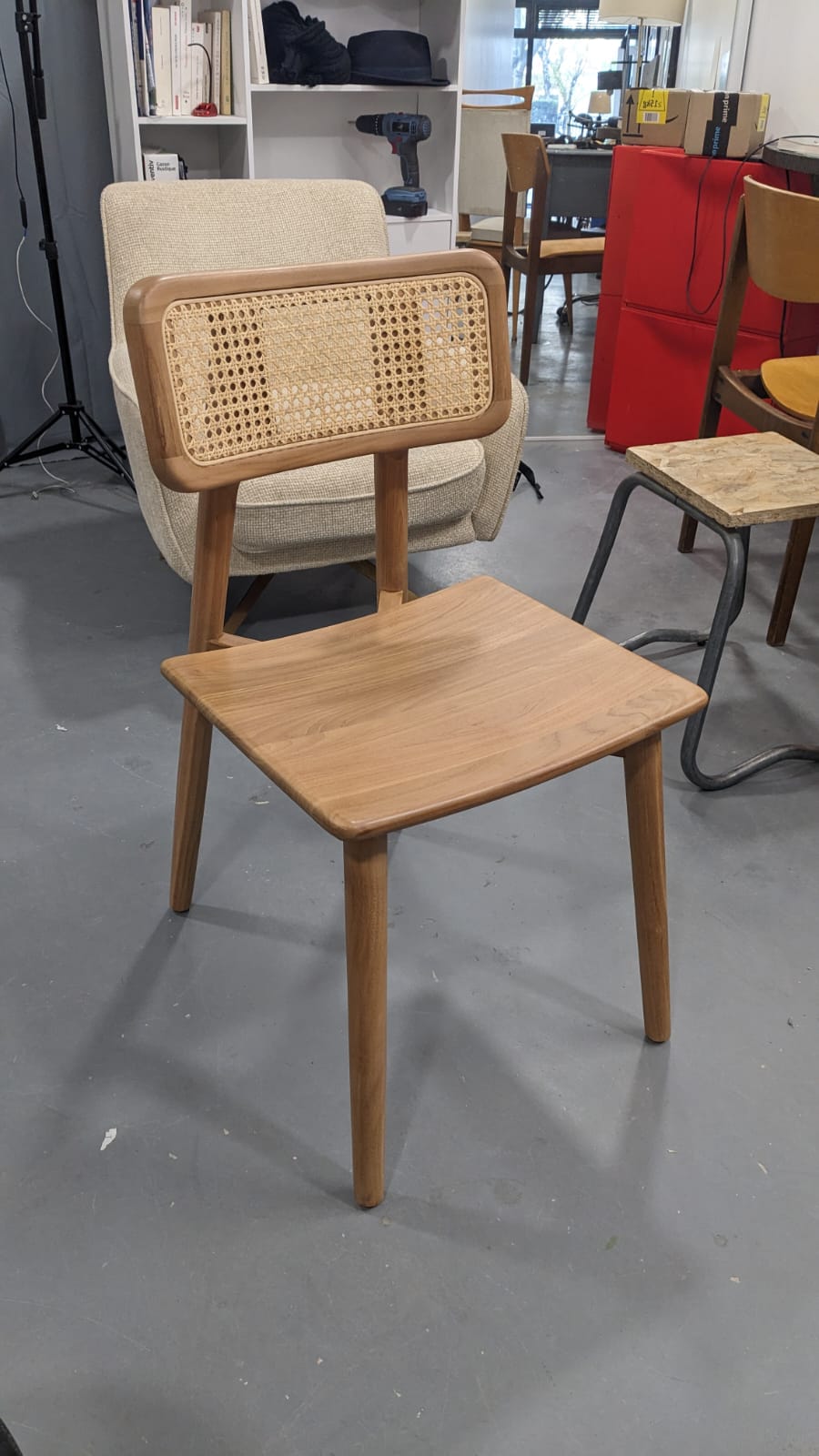 Chaise en teck massif et cannage SIXTINE – Image 4