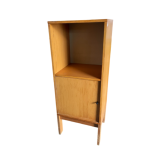 Colonne de rangement bois blond vintage