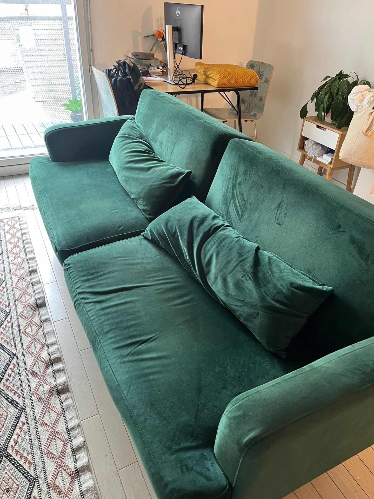 Canapé velours vert convertible MAISON DU MONDE livré chez vous – Image 2