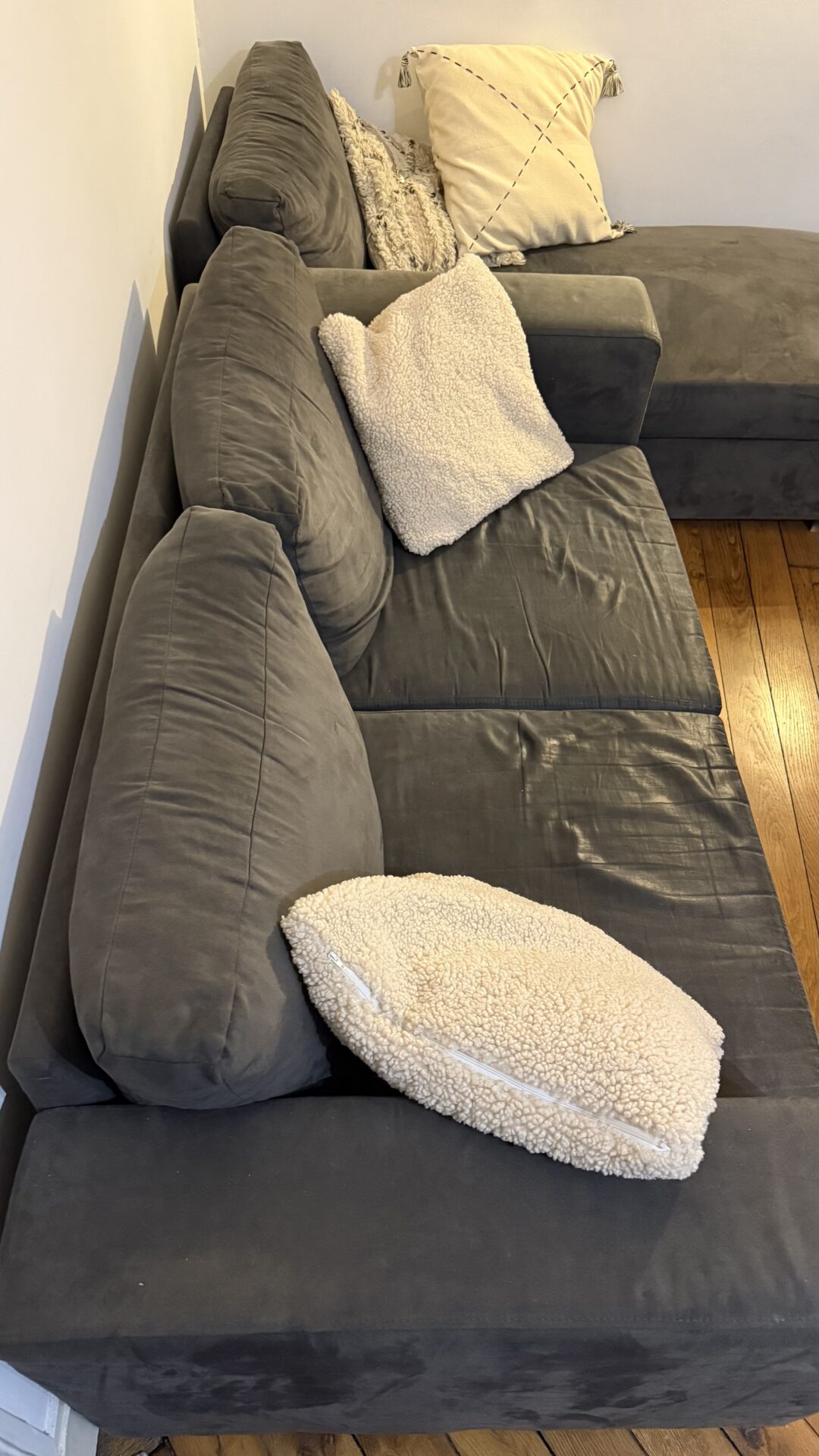 Canapé gris anthracite modulable et convertible – Image 4