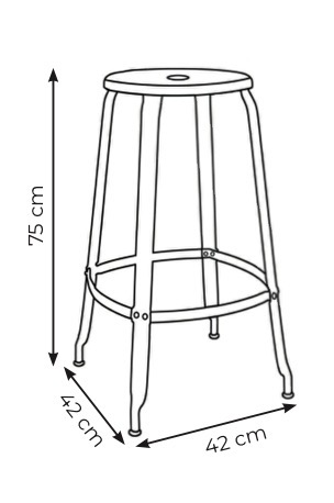 2 tabourets de bar Nicolle – Image 3