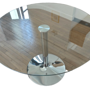 Table à manger en verre et chrome LA REDOUTE