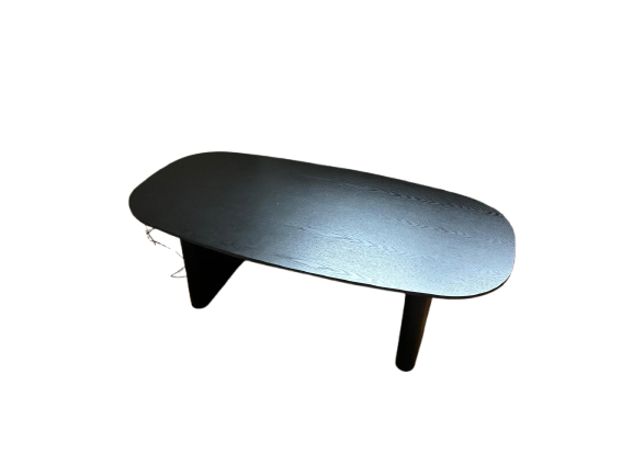 Table basse habillage frêne noir