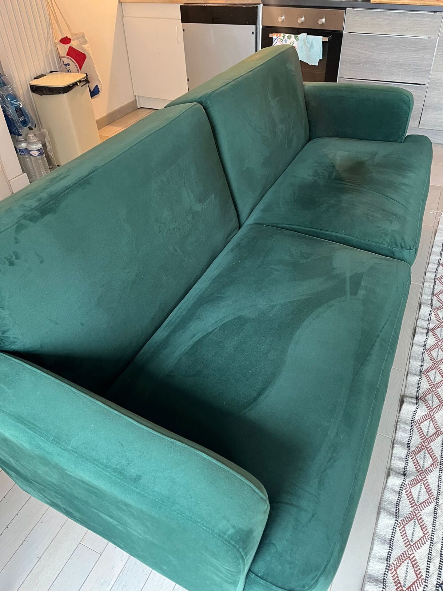 Canapé velours vert convertible MAISON DU MONDE livré chez vous – Image 3