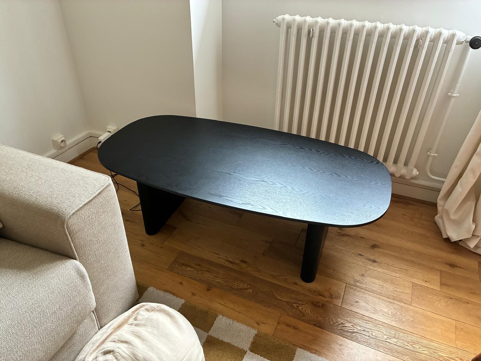 Table basse habillage frêne noir – Image 2