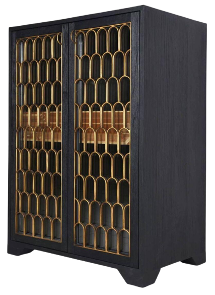 Buffet Design Art Déco effet Shou Sugi Ban