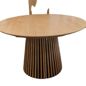 FREYA Table à manger ronde extensible 4 à 8 p.