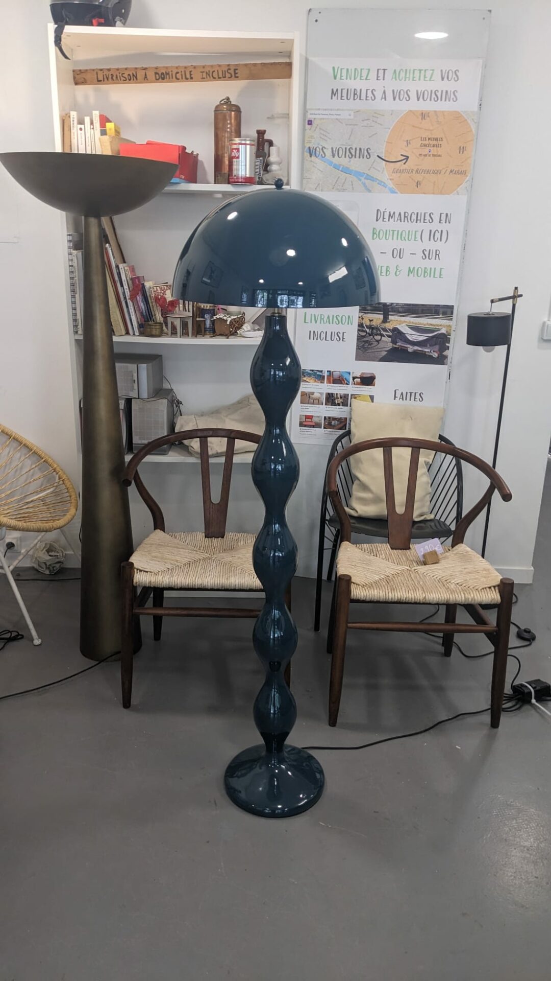 Powers Lampadaire, Bleu pétrole – Image 2