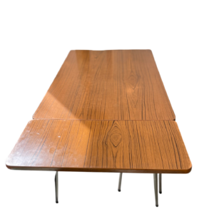 Table Formica marron extensible 4-8 personnes années 60/70