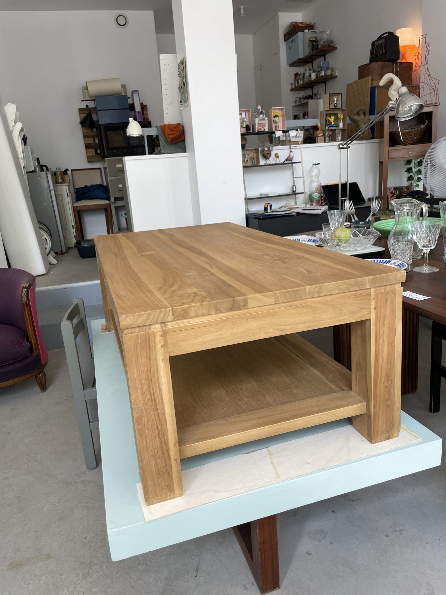 Table basse en teck massif BOSTON – Image 2
