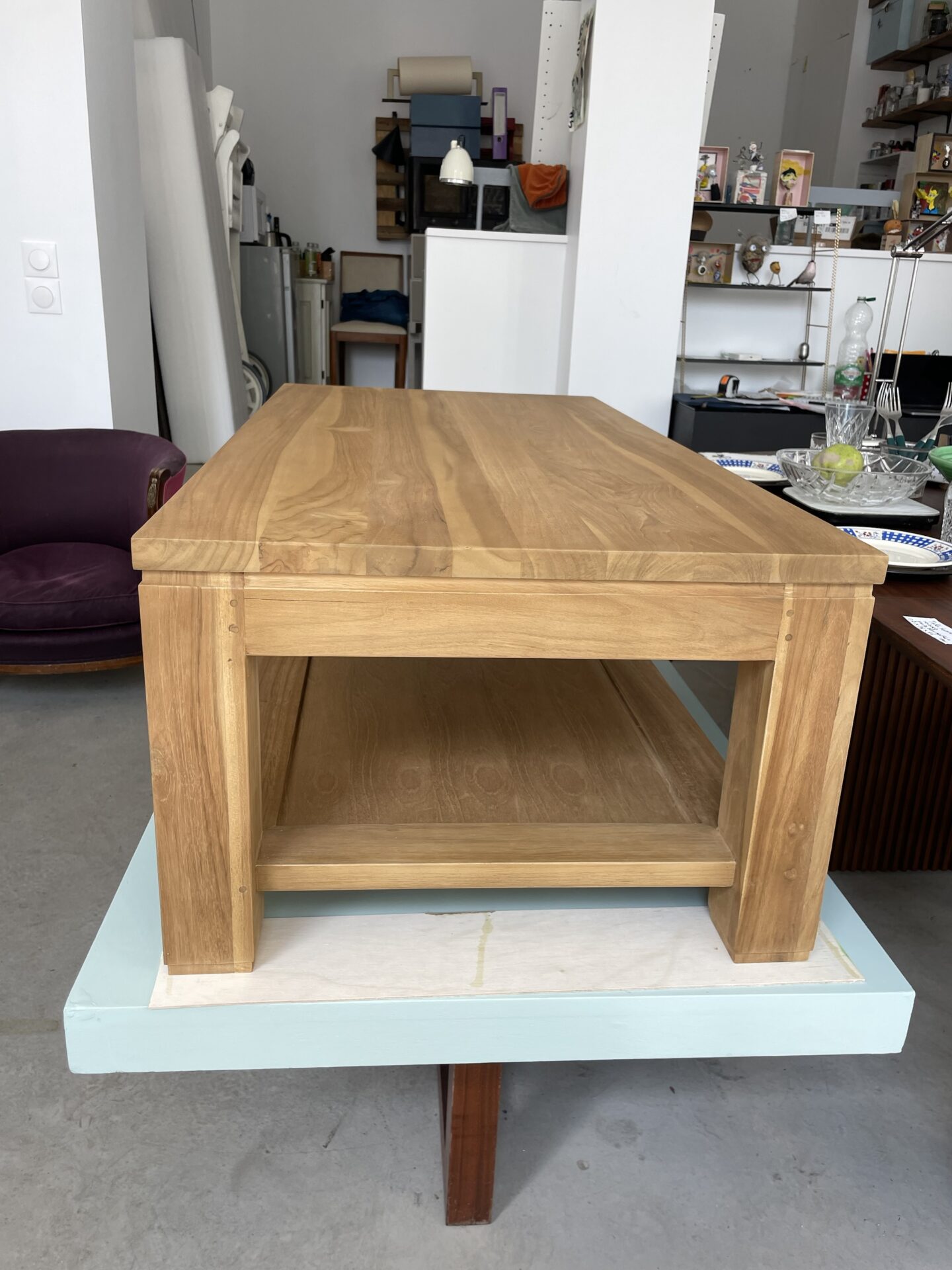 Table basse en teck massif BOSTON – Image 3