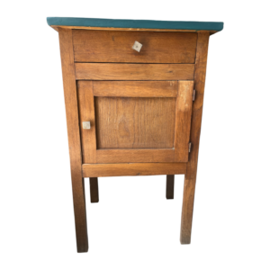 Table de chevet / appoint plateau bleu