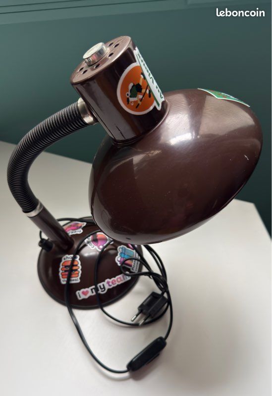 Lampe Bureau articulée Années 80 Marron en tres bon état – Image 3