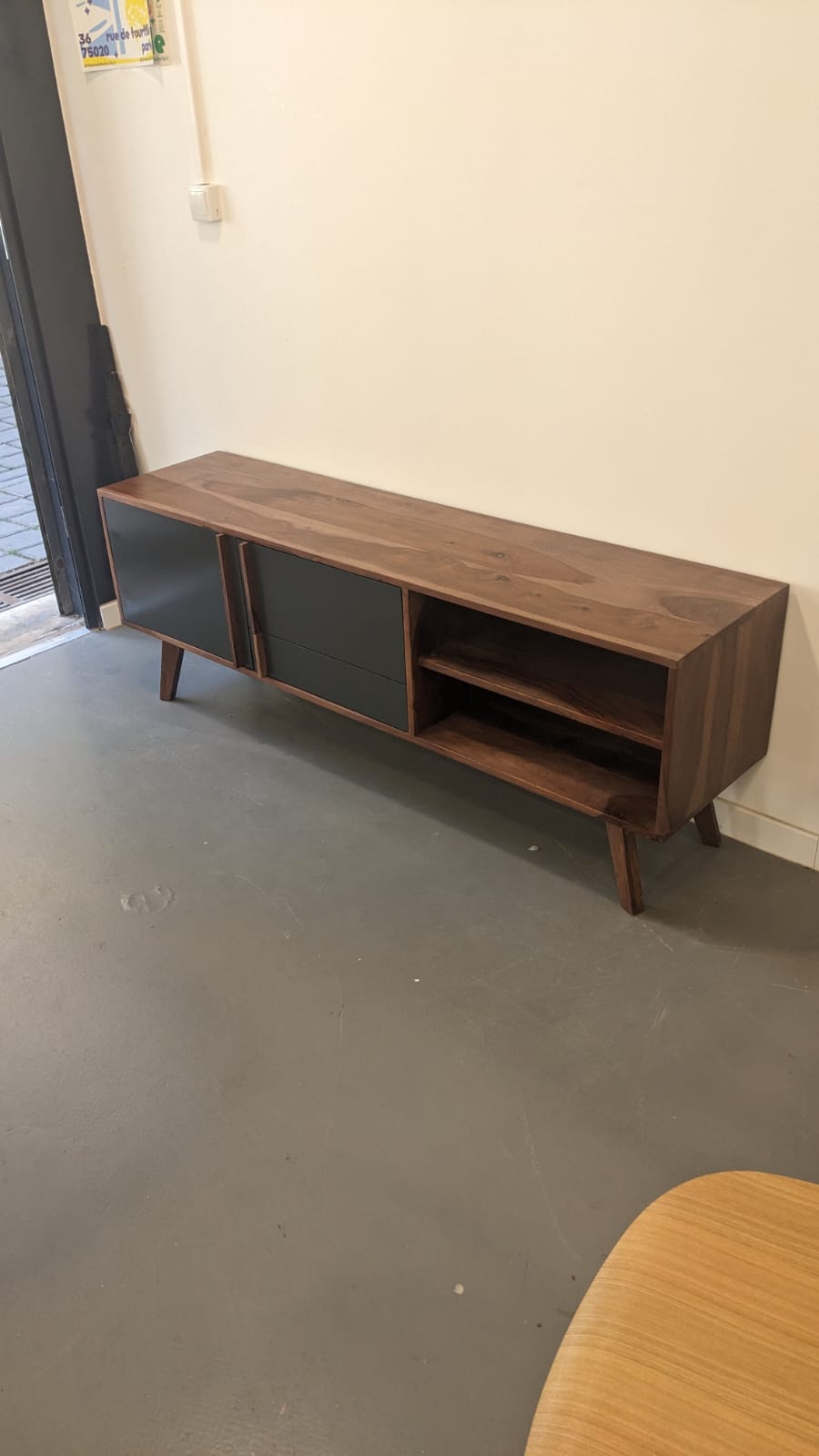 Meuble TV acacia massif 150cm – Image 2