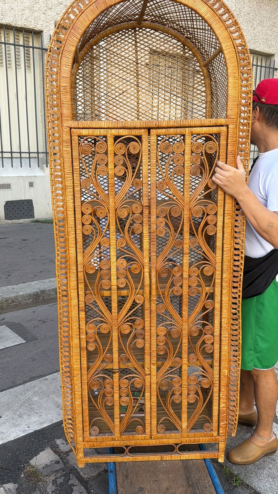 Armoire en osier tressé des années 60 – Image 8