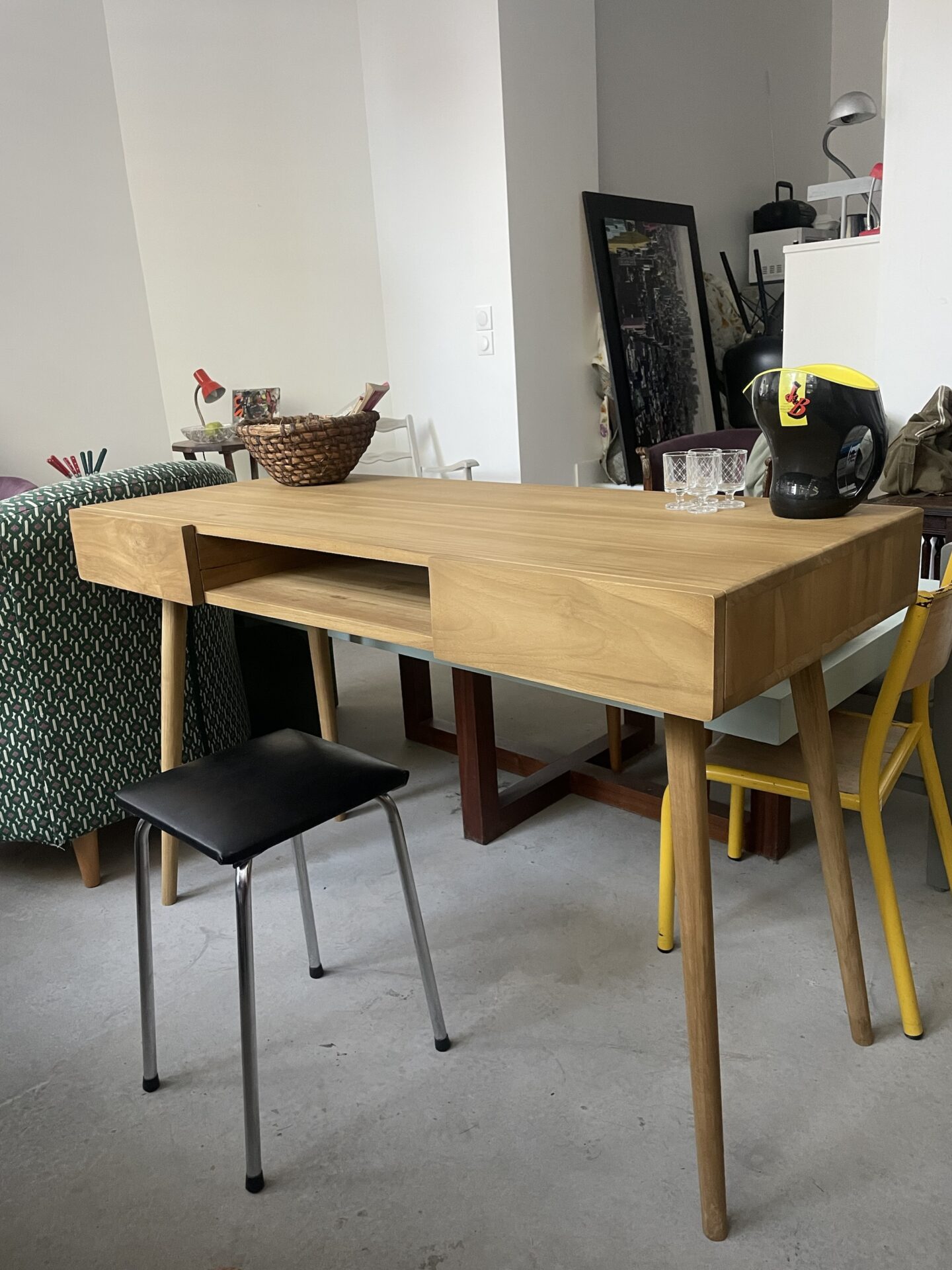 Bureau en teck massif modèle ISAURE – Image 3