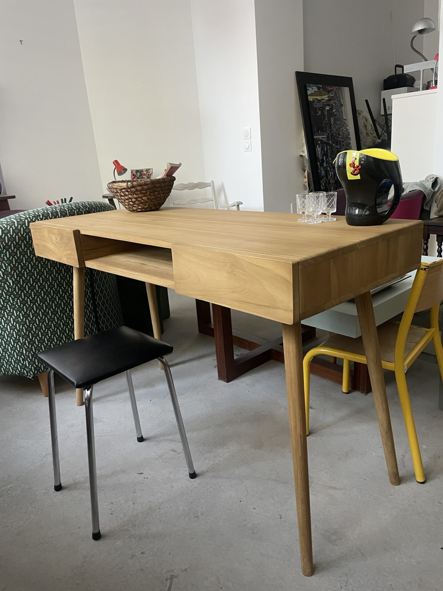 Bureau en teck massif modèle ISAURE – Image 4
