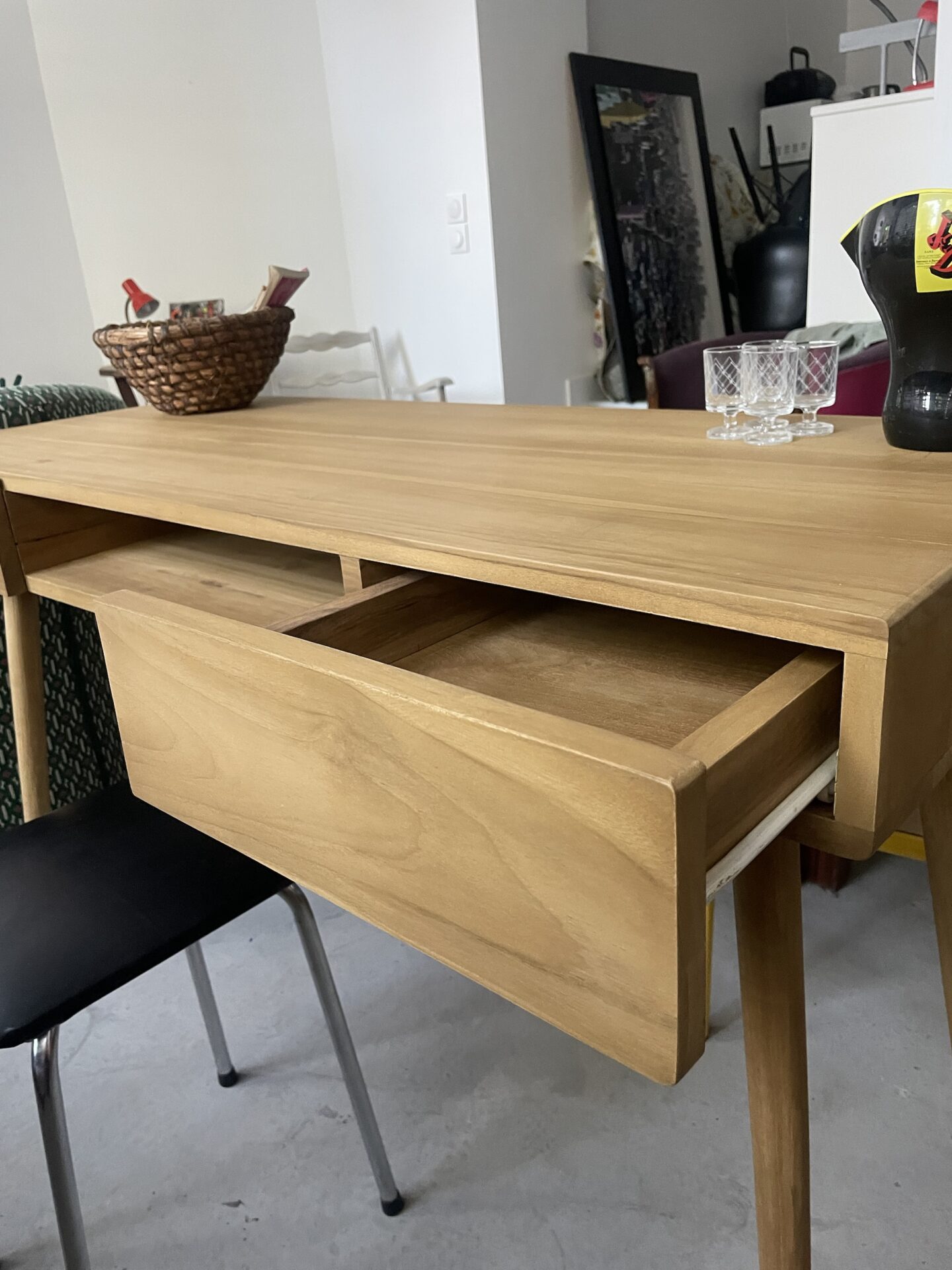 Bureau en teck massif modèle ISAURE – Image 7