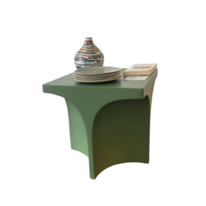 Table basse / bout de canapé en bois peint vert « HYDRA »