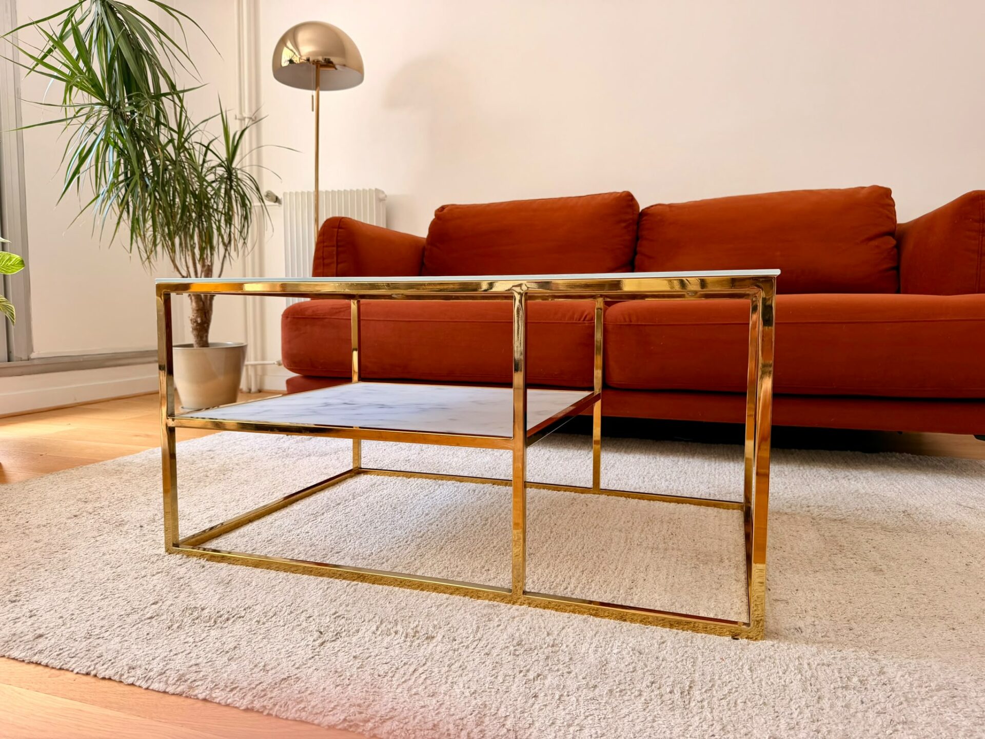Table basse ACTONA Alisma dorée (Art déco) – Image 6