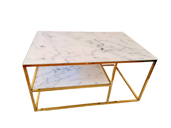 Table basse ACTONA Alisma dorée (Art déco)